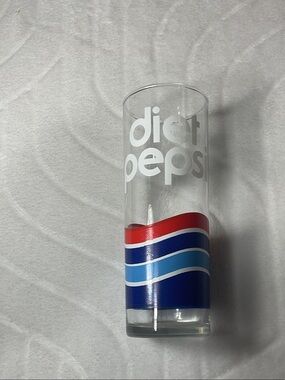 Pepsi diet vintage Clear tumbler glass